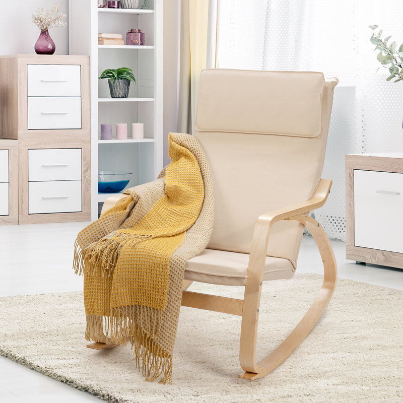 Chaise berçante Statham, Beige
