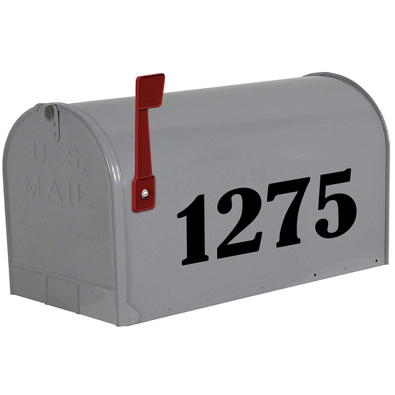 Housse de boîte aux lettres personnalisées autocollants, Noir, Oui