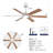 Smart 60" Indoor/Outdoor Ceiling Fan With Light, Modern White 6-Blade Design, Remote Control, Dimmable LED, 6-Speed Quiet DC Motor, Reversible For Year-Round Use-1144667318-1144667319