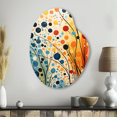 Art mural coloré asymétrique en métal Mid Century III