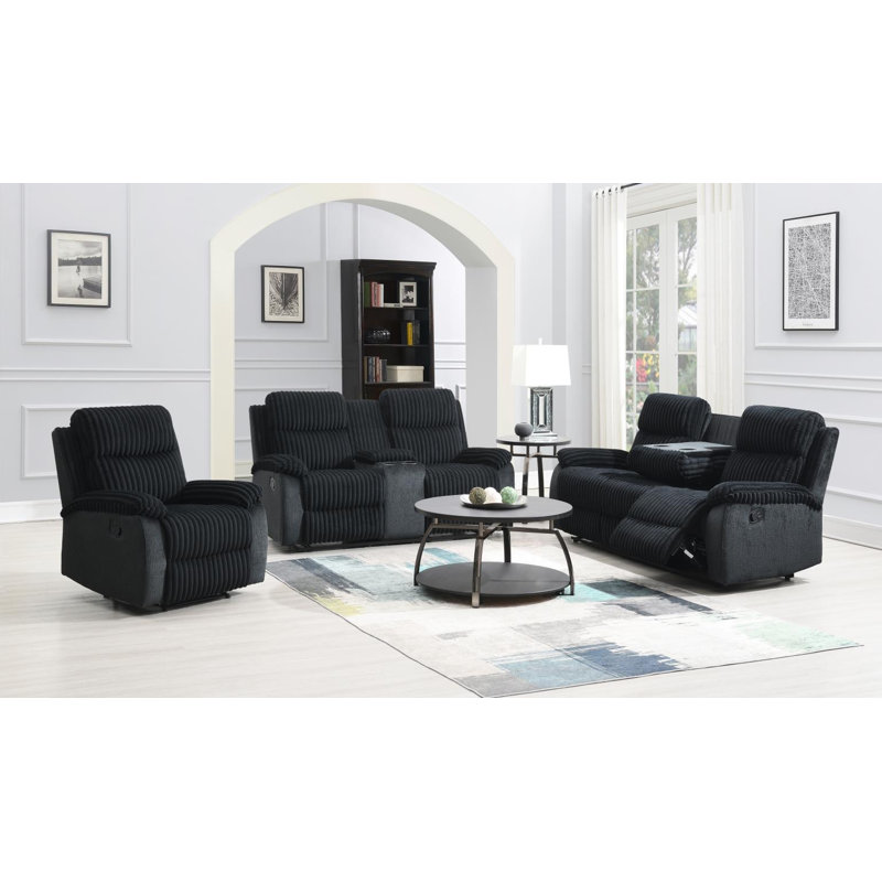 Metcalf Upholstered Home Theater Seating with Cup Holder