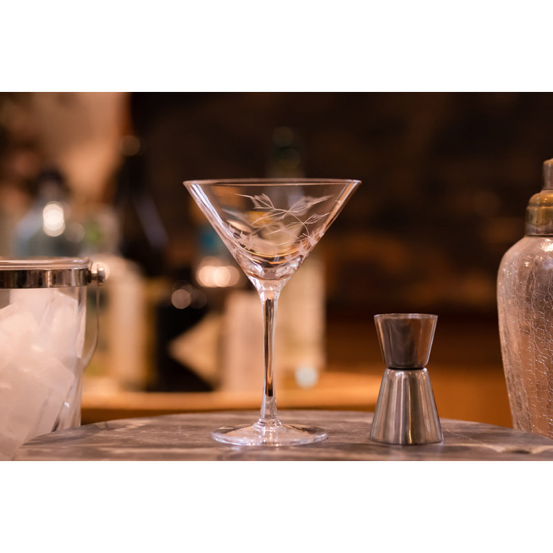 Handmade Crystal Martini Glass