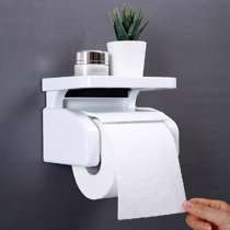 Youngever Plastic Toilet Paper Holder Stand, Clear Toilet Tissue Rolls Holder, Compact Toilet Tissue Rolls Organizer