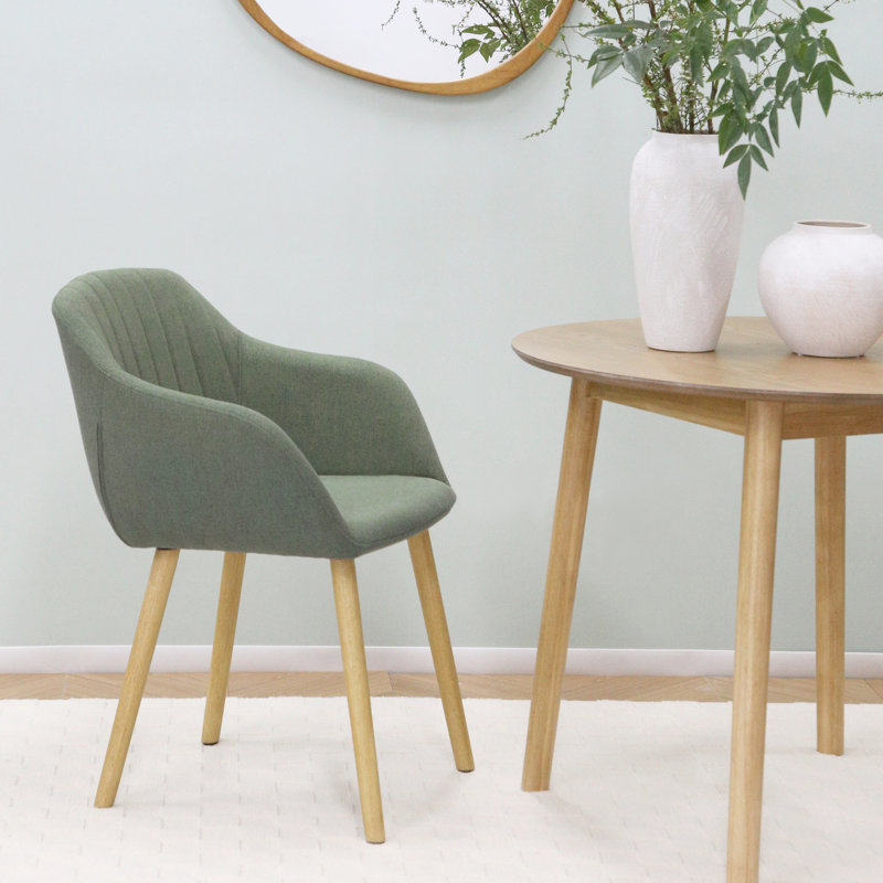 Upholstered Armchair, Green