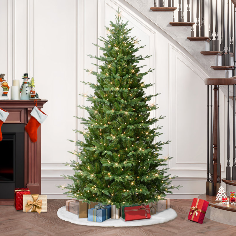 7.5' Lighted Artificial Spruce Christmas Tree