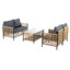 New Comming Patio 4 Pieces  PE Wicker Sofa Set With  Cushion