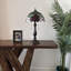 Bernhilde Tiffany Table Lamp Red Orange Stained Glass Rose Flowers LED Bulbs Included H22"