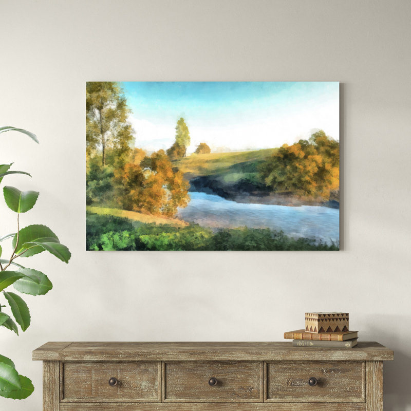 " Down Stream III " Painting Print, 32" H x 48" W 