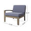 Canapé modulaire en bois pour l'extérieur en forme de L - avec repose-pieds fonctionnels, 3 formes, structure, table basse, finition grise, coussins d'eau