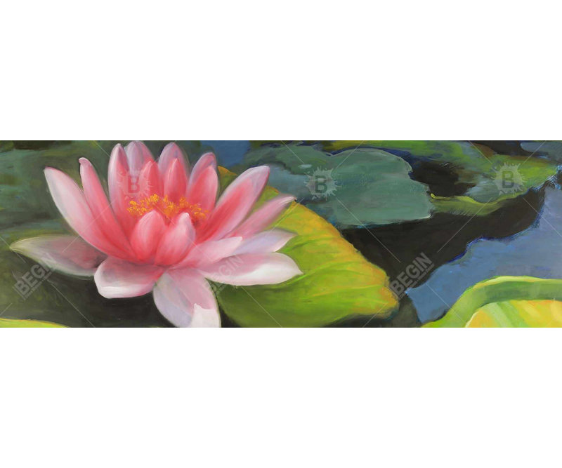 Nymphéas et fleurs de lotus sur toile