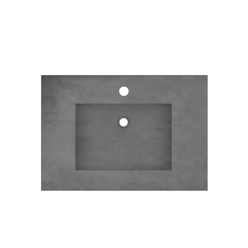 30.5" Single Bathroom Vanity Top with Sink, Single, Slate