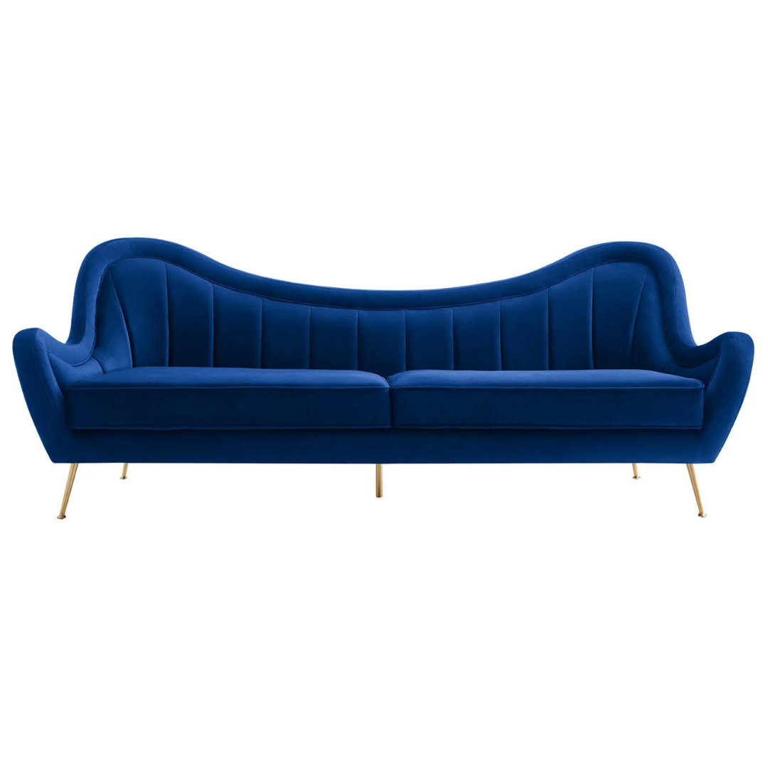 Cheshire Channel Tufted Performance Velvet Sofa Modway 