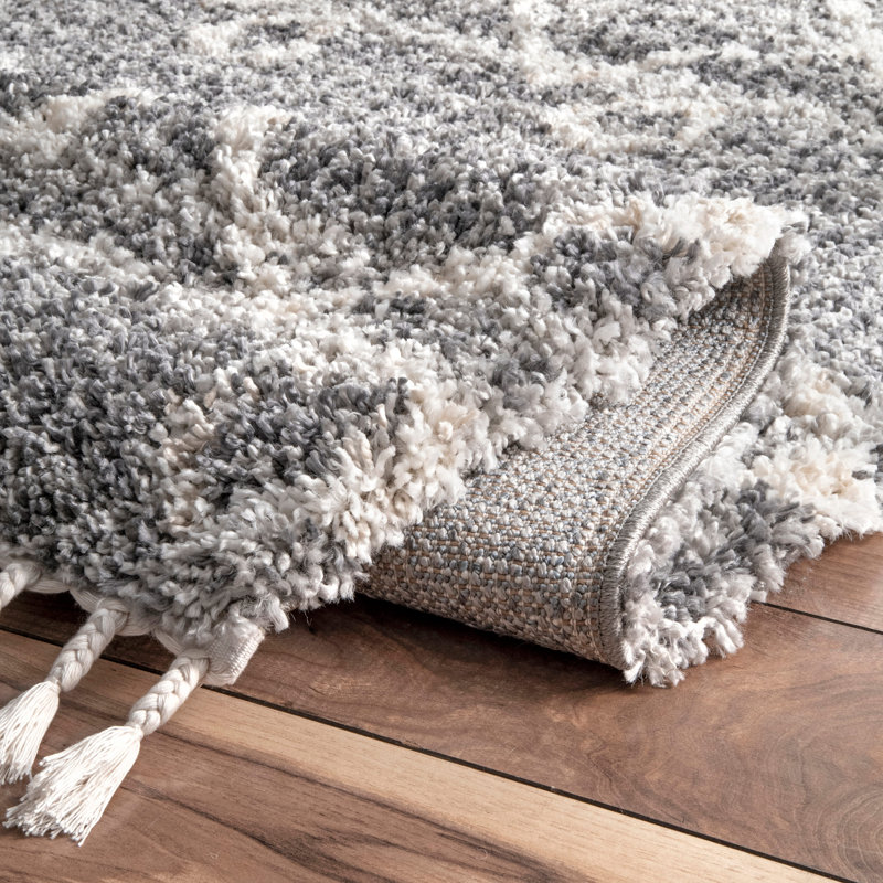 Candler Geometric Gray Area Rug, Rectangle 8' 10" x 12' 8"