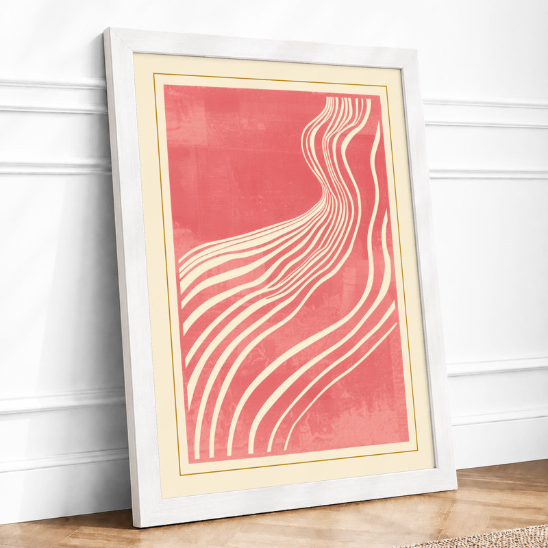 Flowing Lines Art Deco - Print, A4 - 29.7 x 21.0 cm, White