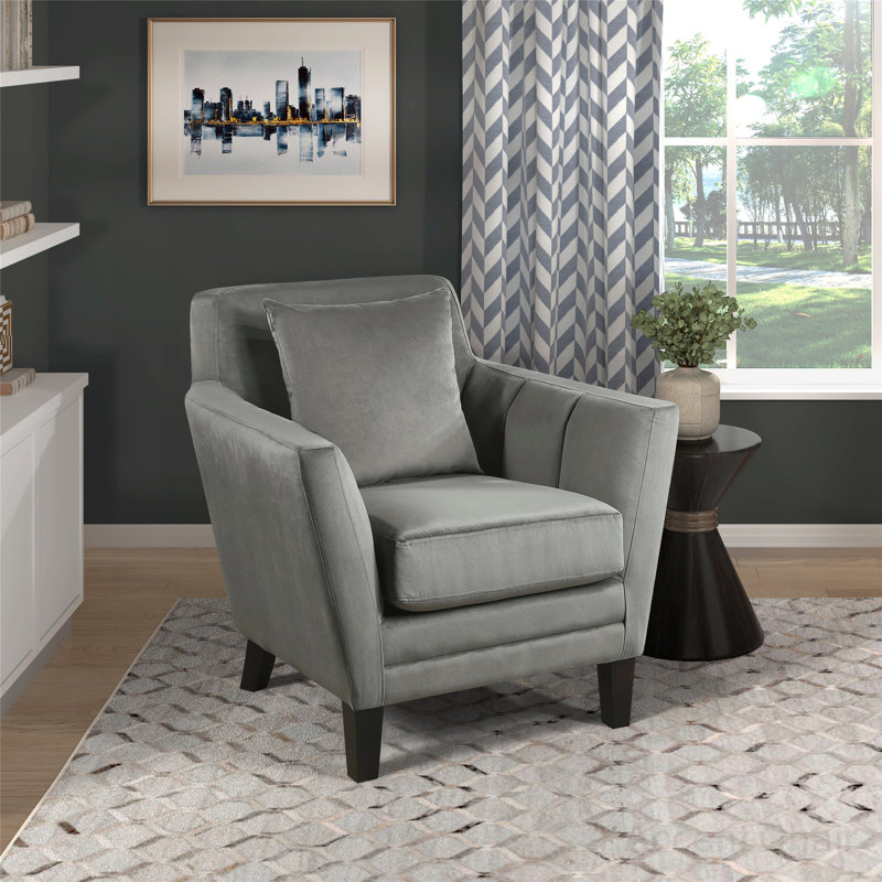 Fauteuil d'appoint, Velours gris