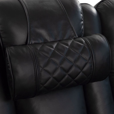  Bolster Leather Pillow Cover & Insert