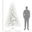 Arbre de Noël artificiel de 7,5 pi, 1346 pointes de branches, ouverture automatique, base en acier, blanc, ajoute du glamour au grand bureau blanc idéal pour la décoration