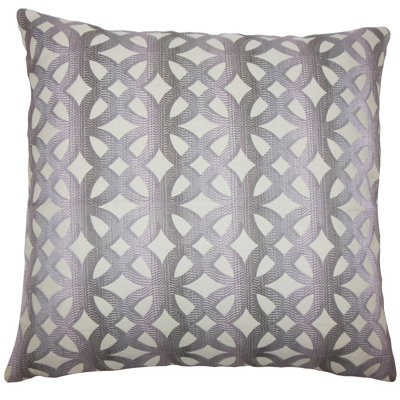 Taie décorative en mélange de coton corail / jade / lilas