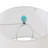 20" Elegant Blue Confetti Glass Table Lamp with Acrylic Base and White Drum Shade