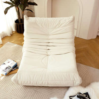 Mousse confortable pour appartement - Teinture - housse et portable, 26,89 po Hauteur de la chaise de salon rembourrée imperméable et huilée, expérience relaxante, profondeur de 36,24 po