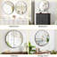 Miroir à cadre en métal pour mur, salle de bain ronde / rectangulaire et miroir d'entrée, installation facile-743346207-743346201