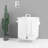 2 110L Laundry Hamper With Lid, White Cloth Basket For Clothes & , Large Storage Sorter Sorting Cards Firm