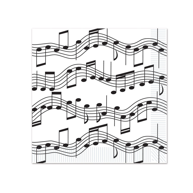 Serviettes de notes musicales