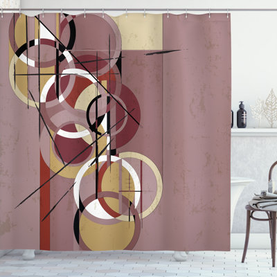 Ambesonne Modern Art Shower Curtain Retro Surreal Abstract -  sc_354545_extralong