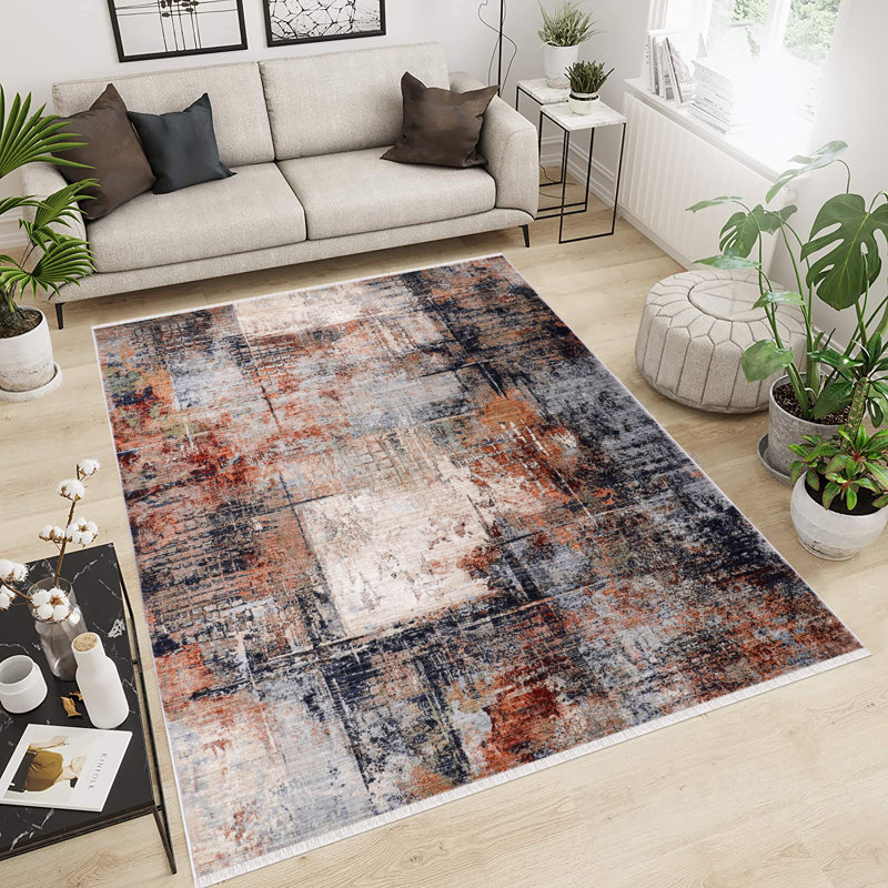 Abstract Indoor Rug, Rectangle 7'7" x 10'