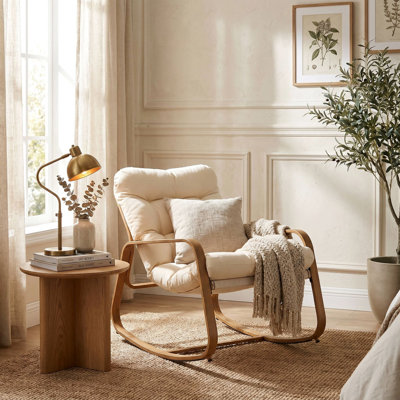 Méridienne 28,4 po avec coussin et chaise berçante de patio