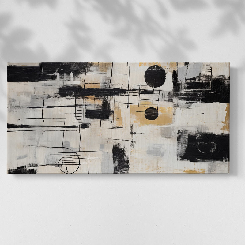 Abstract Series 4 #XIX-Gallery Wrapped Canvas, 16" H x 32" W