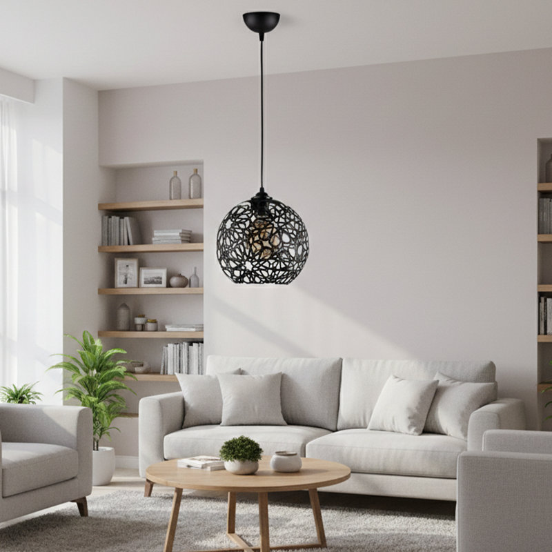 Luminaire suspendu sphérique 1 lumière Hazbi