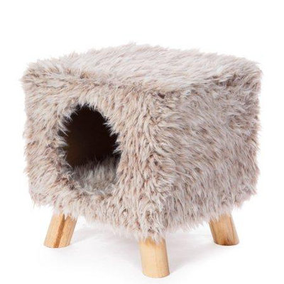 Hermann Faux Fur Elevated Pet Bed