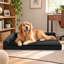 Canapé-lit orthopédique pour chien 91 x 61 cm avec housse imperméable lavable