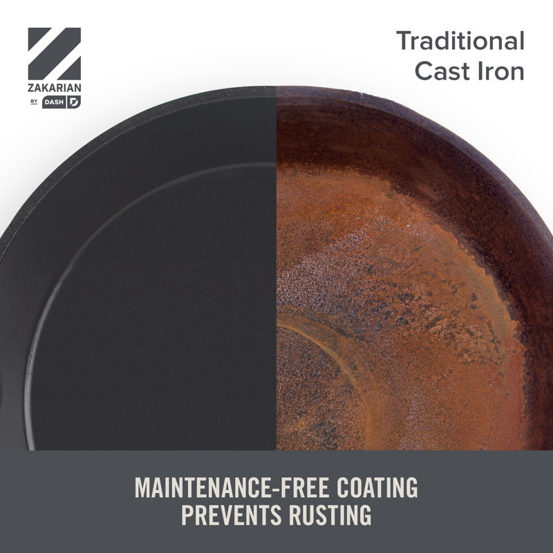 Blue 11" Cast Iron Skillet with Ceramic Coating