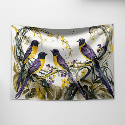 Tapisserie murale «Birds Violaceous Euphonia»