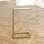 Petite table d'appoint en forme de C 25,5 po Elegant Gold-26345393