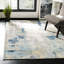 Zeke Abstract Grey/Blue Area Rug-1978793327