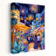 Mexican Life Mexican Festival 2 Colorful Vibrant Abstract City Architecture Wall Art Print 1 Piece Wrapped Canvas Wall Art-1856820934