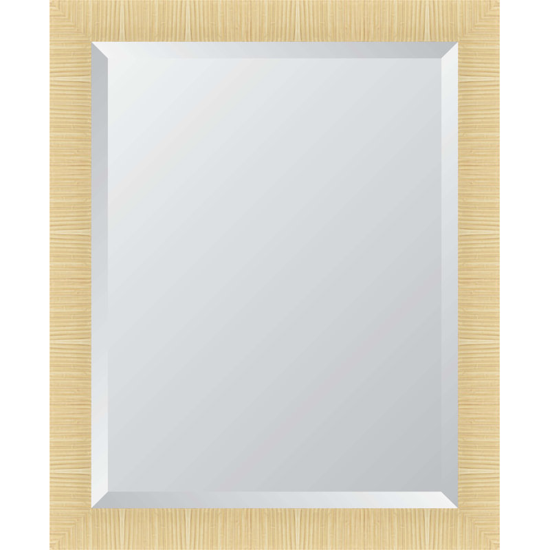 Ahlrich Rectangle Wall Mirror, Natural Brown, 33" x 27"