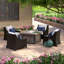 Deco 5 Piece Fire Pit Set with Cushions-152469958