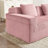 Modular 4 Seat L Shape Sectional Boneless Sofa, Cloud-Like Comfort With Deep Seats And Movable Ottoman, Corduroy Fabric-1598556960
