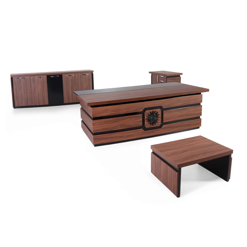 4 Piece Executive Desk Office Set