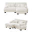Canapé modulaire en L avec repose-pieds en L avec repose-pieds, canapé en chenille 2 places pour le salon, comprend 2 coussins lombaires et 2 coussins décoratifs, accoudoirs rembourrés-881620790