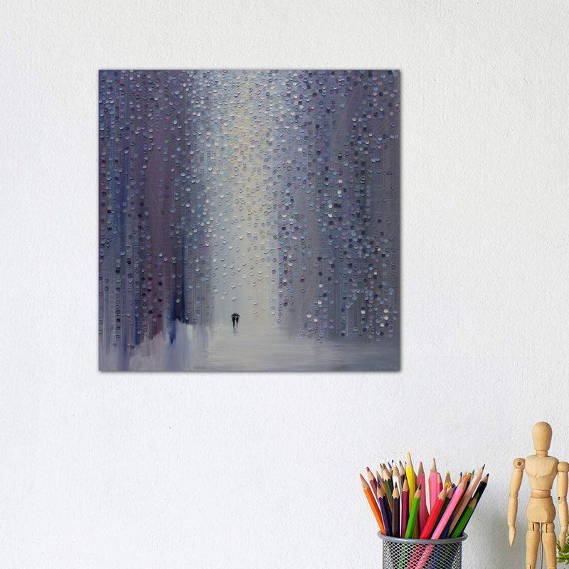 A Rainy Haze 1 Piece Wrapped Canvas Wall Art, 30.48 cm H x 30.48 cm W