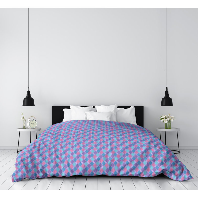 Housse de couette Katelyn Elizabeth, Housse de couette pour très grand lit, Bleu ardoise