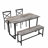 Samir 4-Piece MDF Dining Table Set with Metal Legs-2089923206-2089923204-2089923215