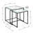 Ackworth Glass Top Frame Nest Of Tables