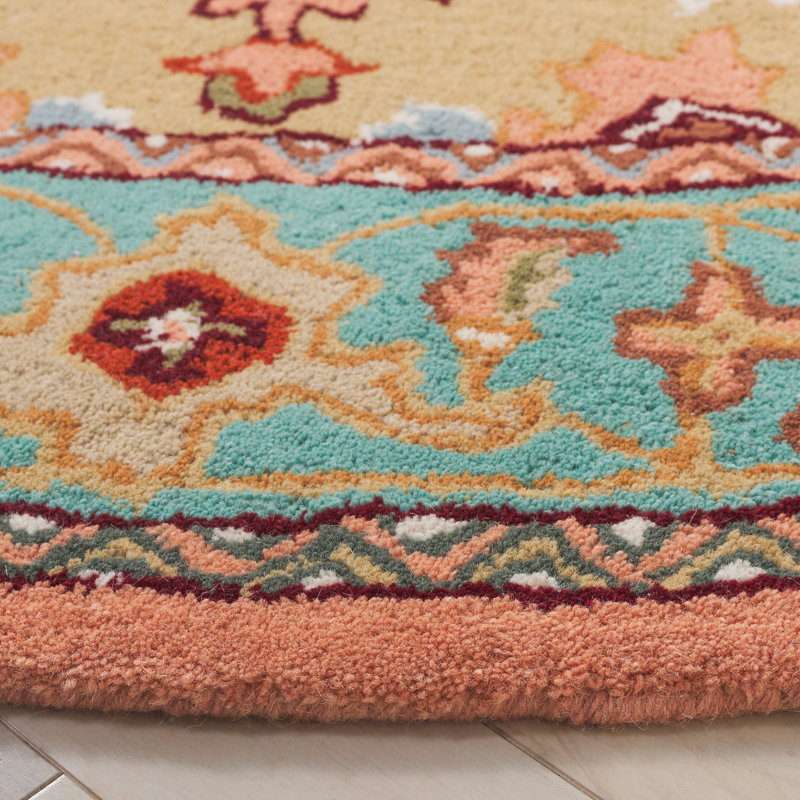 Omere Hand Tufted Wool Pile Oriental Rug, Square 6'