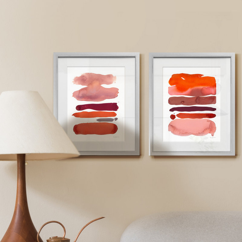 " Tuscan Sunset I-Framed 2 Piece Set - Black " 2 - Pieces